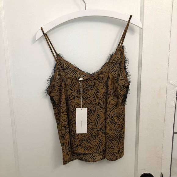 Lush 🐆 lace trim animal print top NWT - Picture 5 of 5